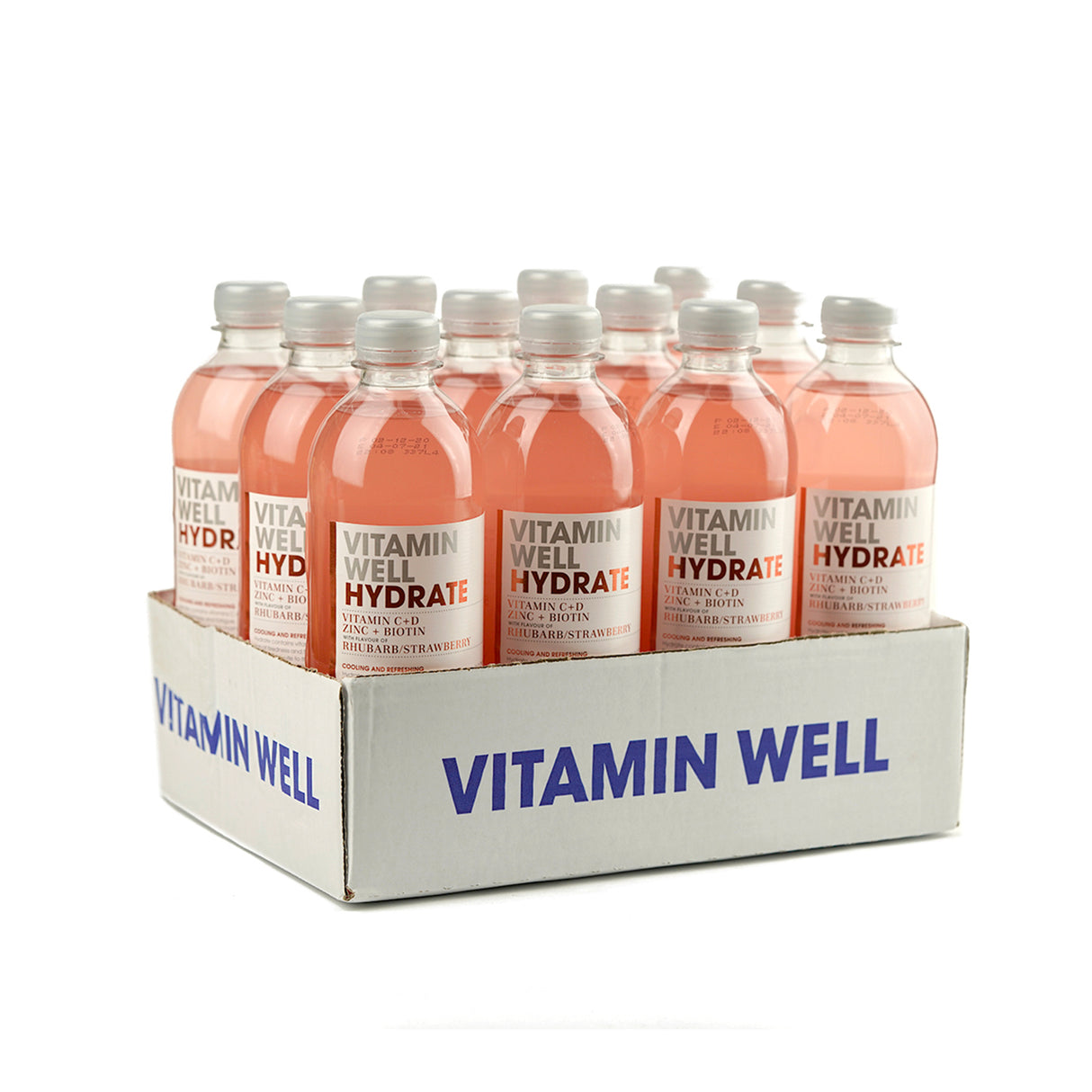 Vitamin Well Hydrate Rhubarb/Strawberry (12 x 500ml)