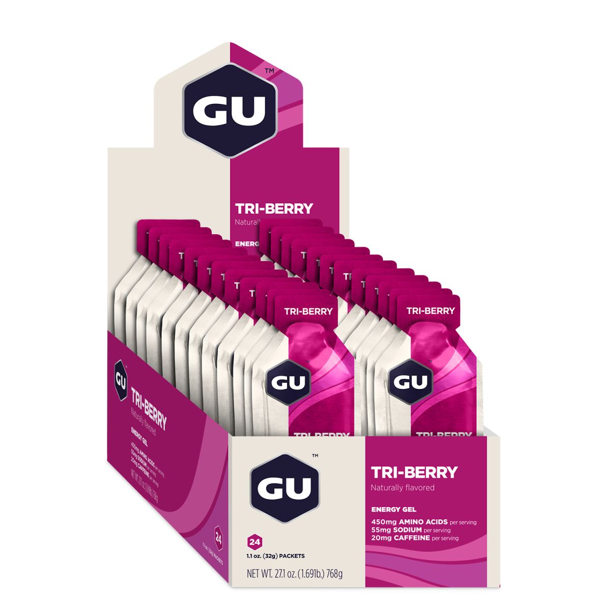 GU Energy Gel - Tri-Berry (24 x 32g)