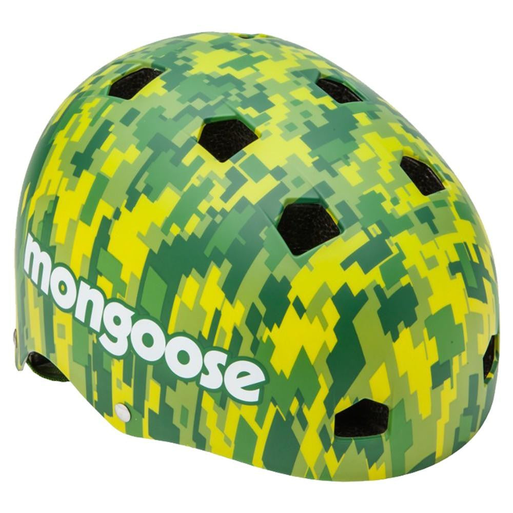 Mongoose - Youth Hardshell Helmet - Green Mtte Digital - Cyclesouq.com